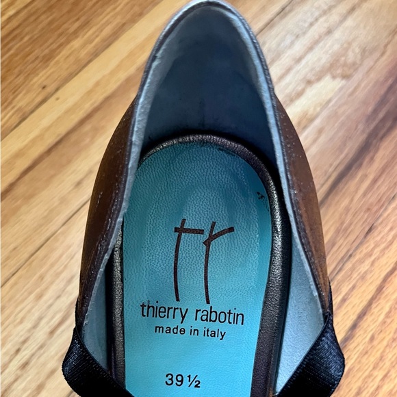 THIERRY RABOTIN Metallic Leather Heels 39.5 - Picture 2 of 10